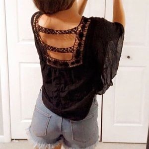 Flowy lace Crop -Top ONLy
